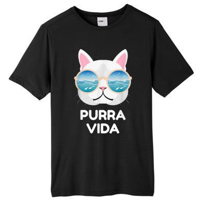 Funny Pura Vida Cat Costa Rica Surfing Surf Waves Tall Fusion ChromaSoft Performance T-Shirt