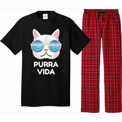 Funny Pura Vida Cat Costa Rica Surfing Surf Waves Pajama Set