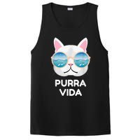 Funny Pura Vida Cat Costa Rica Surfing Surf Waves PosiCharge Competitor Tank