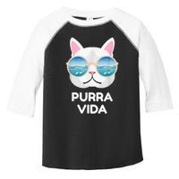 Funny Pura Vida Cat Costa Rica Surfing Surf Waves Toddler Fine Jersey T-Shirt