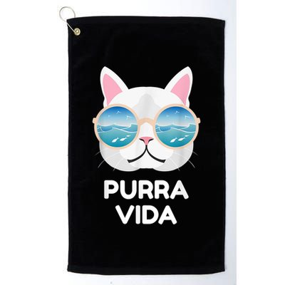 Funny Pura Vida Cat Costa Rica Surfing Surf Waves Golf Towel