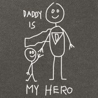 Firefighter Police Veteran Heros Daddy Is My Hero Funny Gift Cotton Canvas Backpack