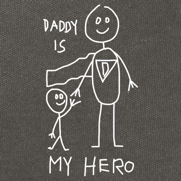Firefighter Police Veteran Heros Daddy Is My Hero Funny Gift Cotton Canvas Backpack