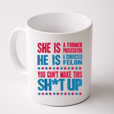 Former Prosecutor Vs Felon Pro Kamalaharris 2024 Coffee Mug