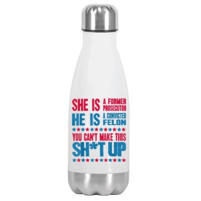 Former Prosecutor Vs Felon Pro Kamalaharris 2024 Stainless Steel Insulated Water Bottle