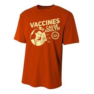 Funny Pro Vaccination Vaccines Cause Adults Performance Sprint T-Shirt