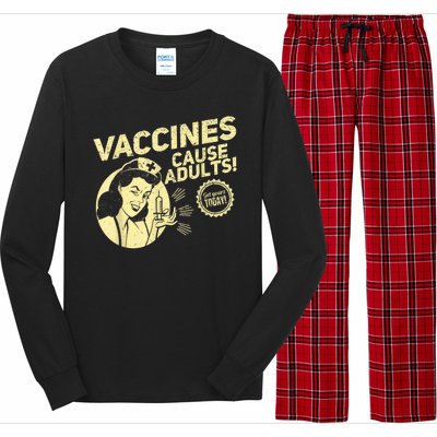 Funny Pro Vaccination Vaccines Cause Adults Long Sleeve Pajama Set