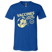 Funny Pro Vaccination Vaccines Cause Adults V-Neck T-Shirt