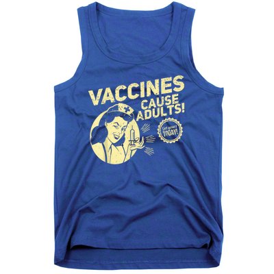 Funny Pro Vaccination Vaccines Cause Adults Tank Top