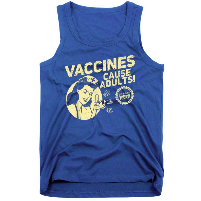 Funny Pro Vaccination Vaccines Cause Adults Tank Top