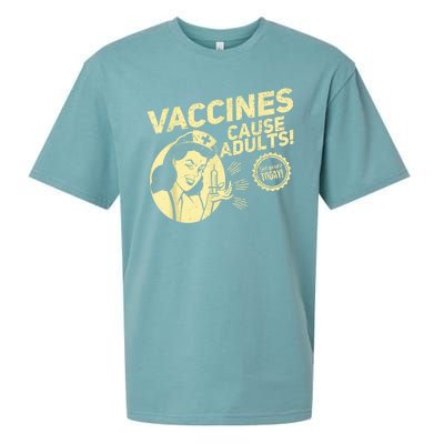 Funny Pro Vaccination Vaccines Cause Adults Sueded Cloud Jersey T-Shirt