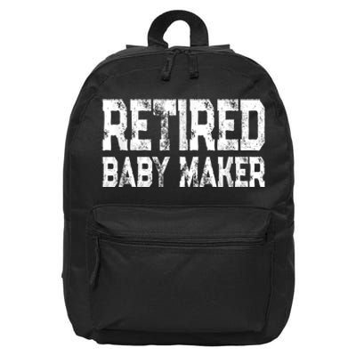  Funny Post Vasectomy Humor - Retired Baby Maker 16 in Basic Backpack