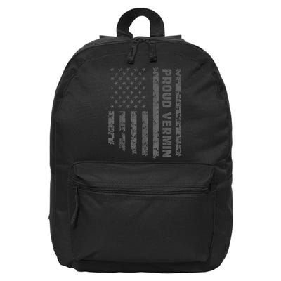 Funny Proud Vermin American Flag 16 in Basic Backpack