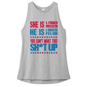 Former Prosecutor Vs Felon Pro Kamala Harris 2024 President Ladies PosiCharge Tri-Blend Wicking Tank