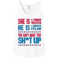 Former Prosecutor Vs Felon Pro Kamala Harris 2024 President Ladies Essential Tank