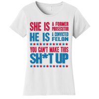 Former Prosecutor Vs Felon Pro Kamala Harris 2024 President Women's T-Shirt