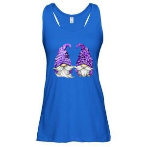 Floral Purple Valentine Gnomes For Mom Gift Cute Valentines Day Gift Ladies Essential Flowy Tank