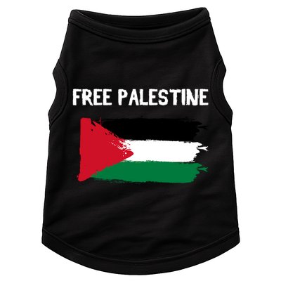 Free Palestine Vintage Distressed Palestinian Flag Gift Doggie Tank