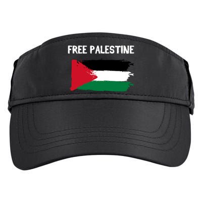 Free Palestine Vintage Distressed Palestinian Flag Gift Adult Drive Performance Visor