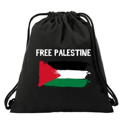 Free Palestine Vintage Distressed Palestinian Flag Gift Drawstring Bag