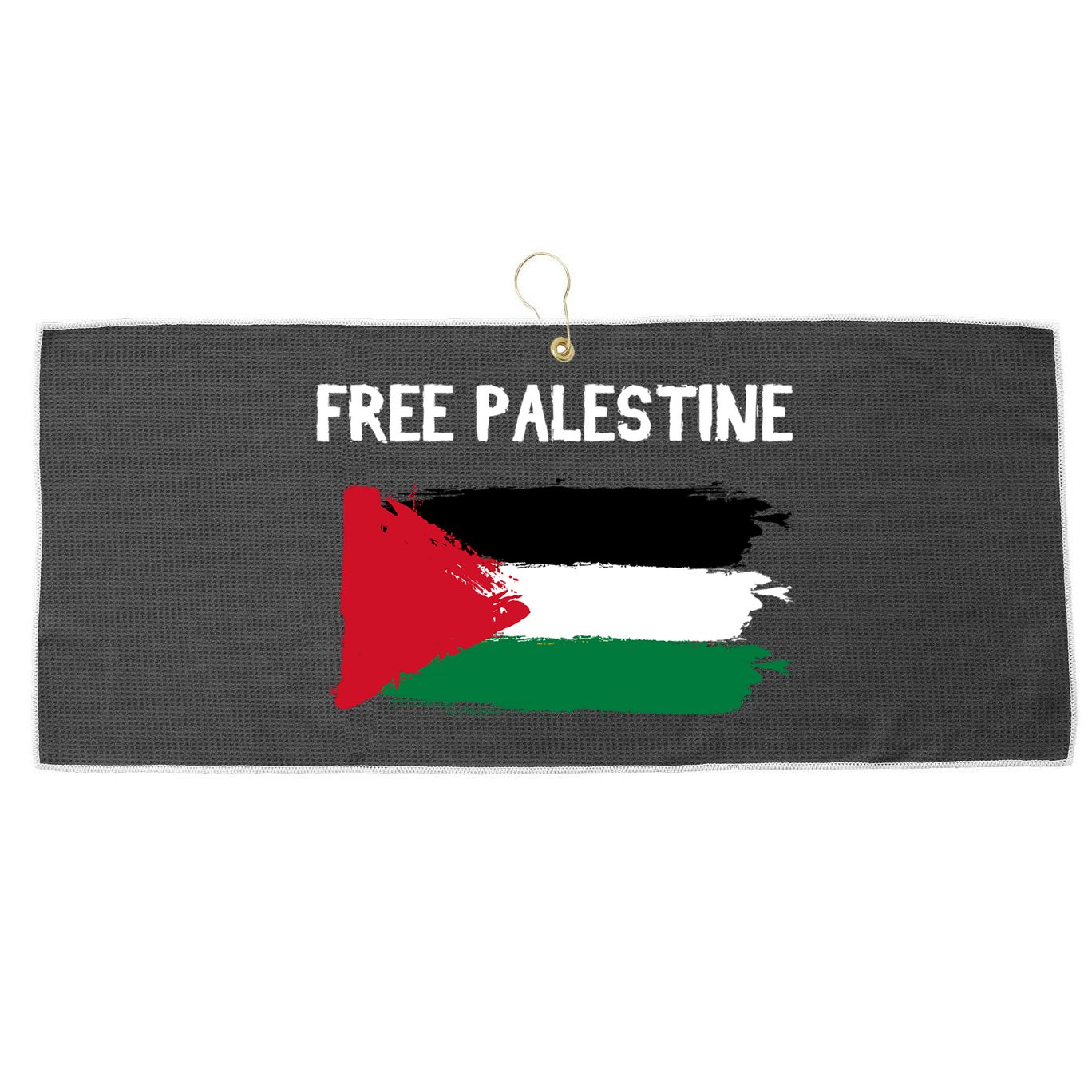 Free Palestine Vintage Distressed Palestinian Flag Gift Large Microfiber Waffle Golf Towel