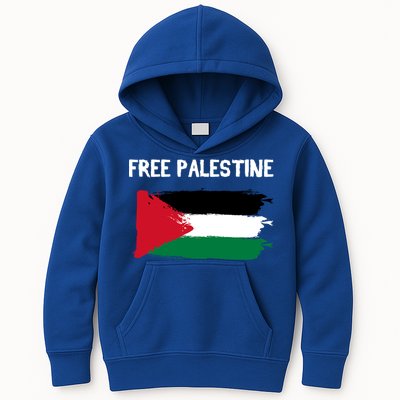 Free Palestine Vintage Distressed Palestinian Flag Gift Kids Hoodie