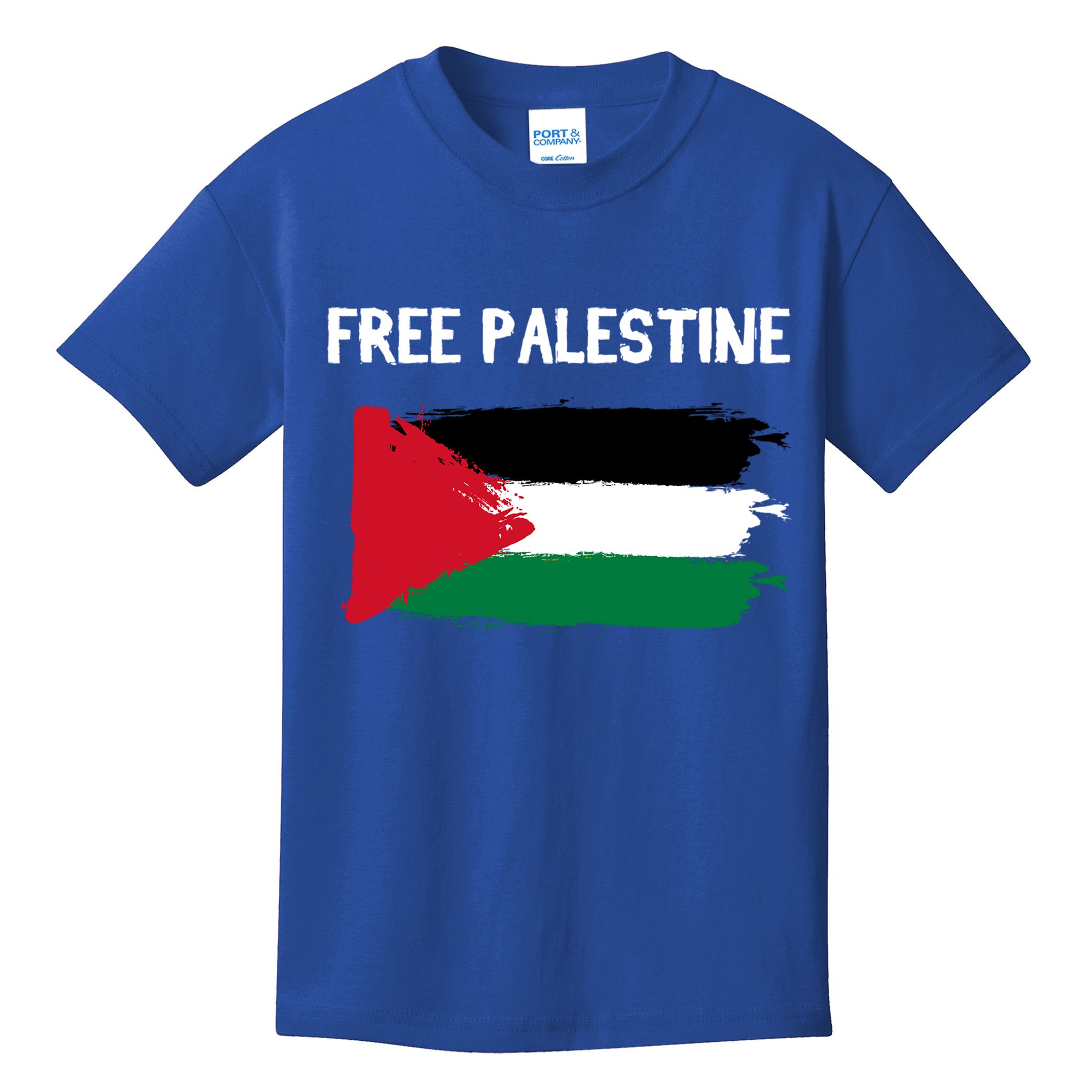 Free Palestine Vintage Distressed Palestinian Flag Gift Kids T-Shirt