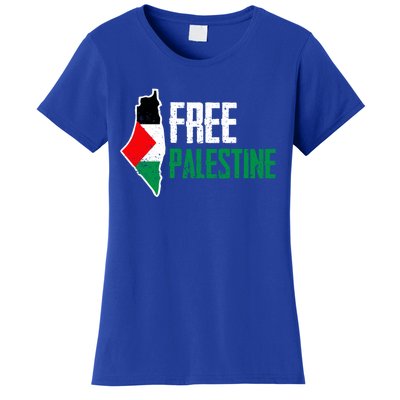 Free Palestine Vintage Distressed Palestinian Cute Gift Women's T-Shirt