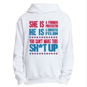 Former Prosecutor Vs Felon Pro Kamala Harris 2024 President Urban Pullover Hoodie