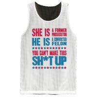 Former Prosecutor Vs Felon Pro Kamala Harris 2024 President Mesh Reversible Basketball Jersey Tank