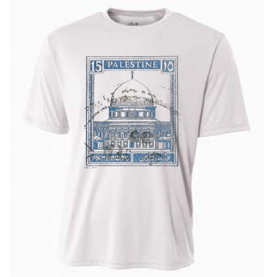 Free Palestine Vintage Stamp Stand For Peace Middle East Cooling Performance Crew T-Shirt