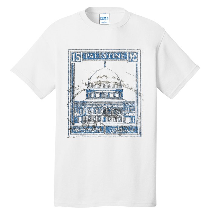 Free Palestine Vintage Stamp Stand For Peace Middle East Tall T-Shirt