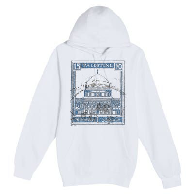 Free Palestine Vintage Stamp Stand For Peace Middle East Premium Pullover Hoodie