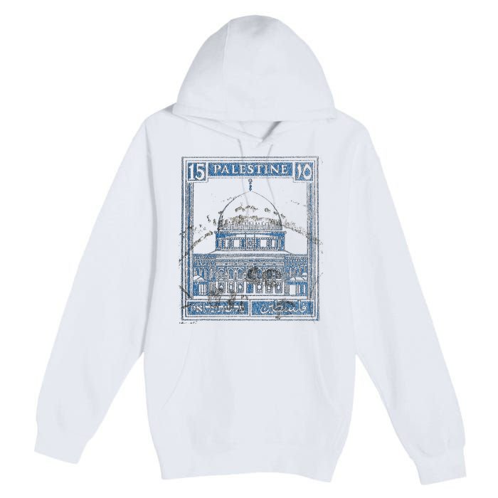 Free Palestine Vintage Stamp Stand For Peace Middle East Premium Pullover Hoodie