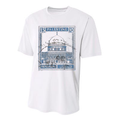 Free Palestine Vintage Stamp Stand For Peace Middle East Performance Sprint T-Shirt