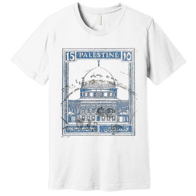 Free Palestine Vintage Stamp Stand For Peace Middle East Premium T-Shirt