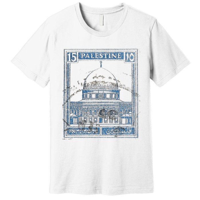 Free Palestine Vintage Stamp Stand For Peace Middle East Premium T-Shirt