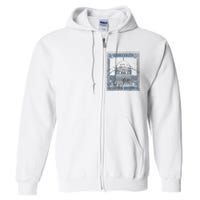 Free Palestine Vintage Stamp Stand For Peace Middle East Full Zip Hoodie