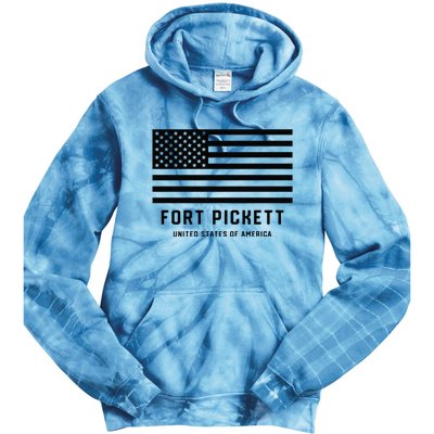 Fort Pickett Virginia USA Military American Flag Tie Dye Hoodie