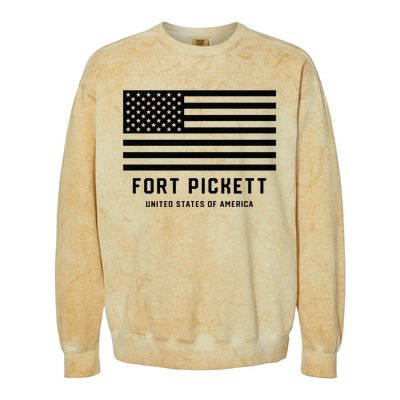 Fort Pickett Virginia USA Military American Flag Colorblast Crewneck Sweatshirt