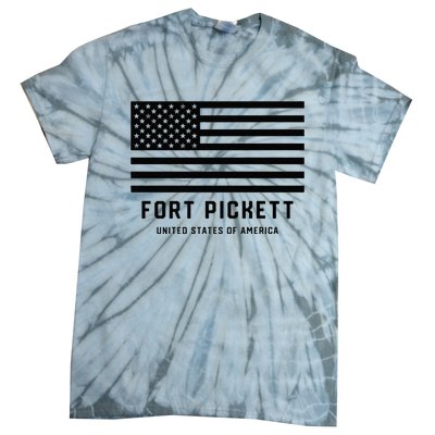 Fort Pickett Virginia USA Military American Flag Tie-Dye T-Shirt