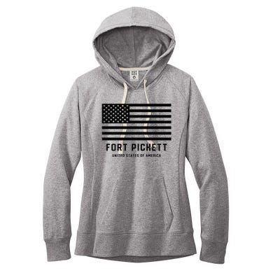 Fort Pickett Virginia USA Military American Flag Women's Fleece Hoodie