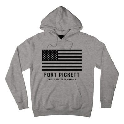 Fort Pickett Virginia USA Military American Flag Tall Hoodie