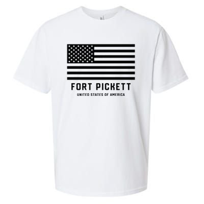 Fort Pickett Virginia USA Military American Flag Sueded Cloud Jersey T-Shirt