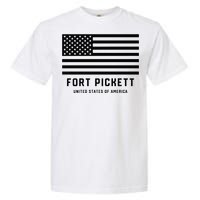 Fort Pickett Virginia USA Military American Flag Garment-Dyed Heavyweight T-Shirt