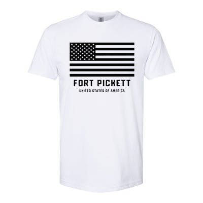 Fort Pickett Virginia USA Military American Flag Softstyle® CVC T-Shirt