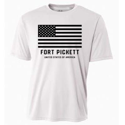 Fort Pickett Virginia USA Military American Flag Cooling Performance Crew T-Shirt