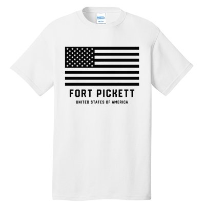 Fort Pickett Virginia USA Military American Flag Tall T-Shirt