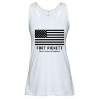 Fort Pickett Virginia USA Military American Flag Ladies Essential Flowy Tank