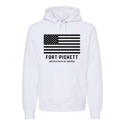 Fort Pickett Virginia USA Military American Flag Premium Hoodie